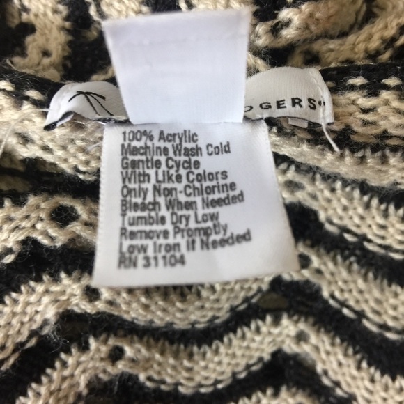 Kim Rogers Sweater. Black/Tan. So M. - Picture 6 of 6